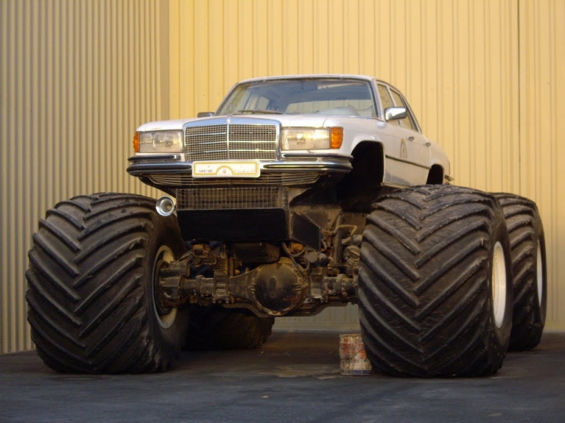 Mercedes W116 Легковые авто и большие колеса Mercedes W116 бигфут, внедорожник, джип